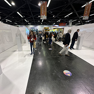 Expo West Tradeshow booth - empty booth with one bottle of vitamins on display