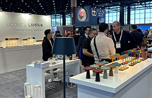 Hundreds of multicolor lamps are on display at the National Restaurant Association Show