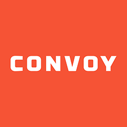 Convoy Logo, White on Red