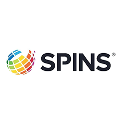 spins logo in black and rainbow
