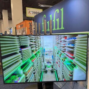 TV showing the new fulfil microfulfilment process