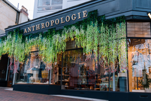 Anthropologie uses its stores for installations (like art) and displays that engage consumers and create a treasure hunt of newness. They see their stores as a special opportunity to engage customers that must be unique.